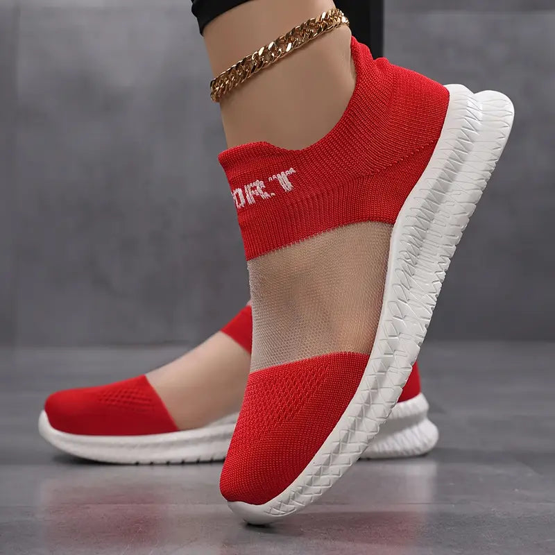 Last day 50% Off💕 Women's Breathable Slip-On Sneakers - Lightweight Casual Shoes with Ergonomic Arch Support