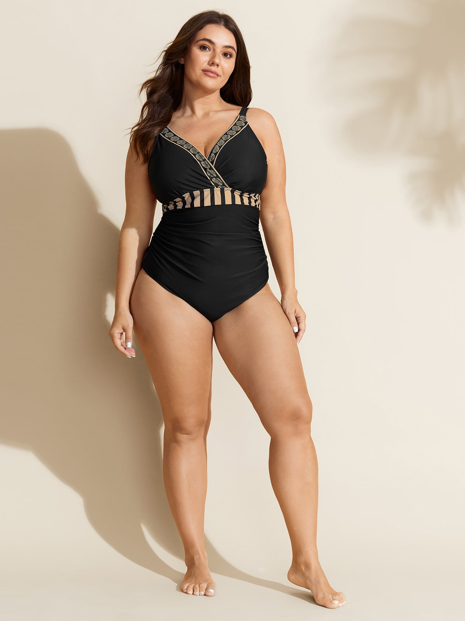 Geometric Print Two-Piece Swimsuit Set