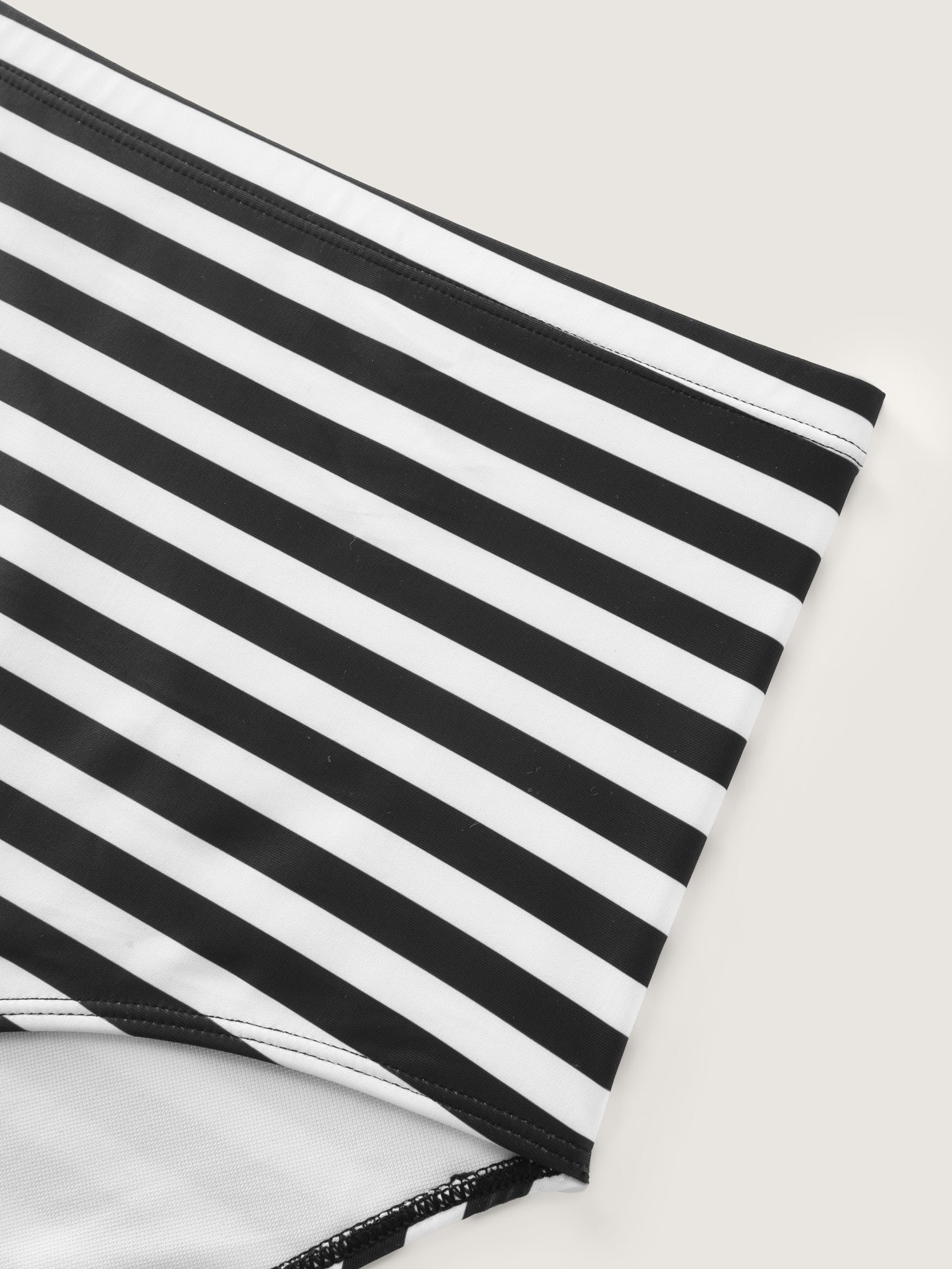 Striped Contrast Twist Front Swim Dress