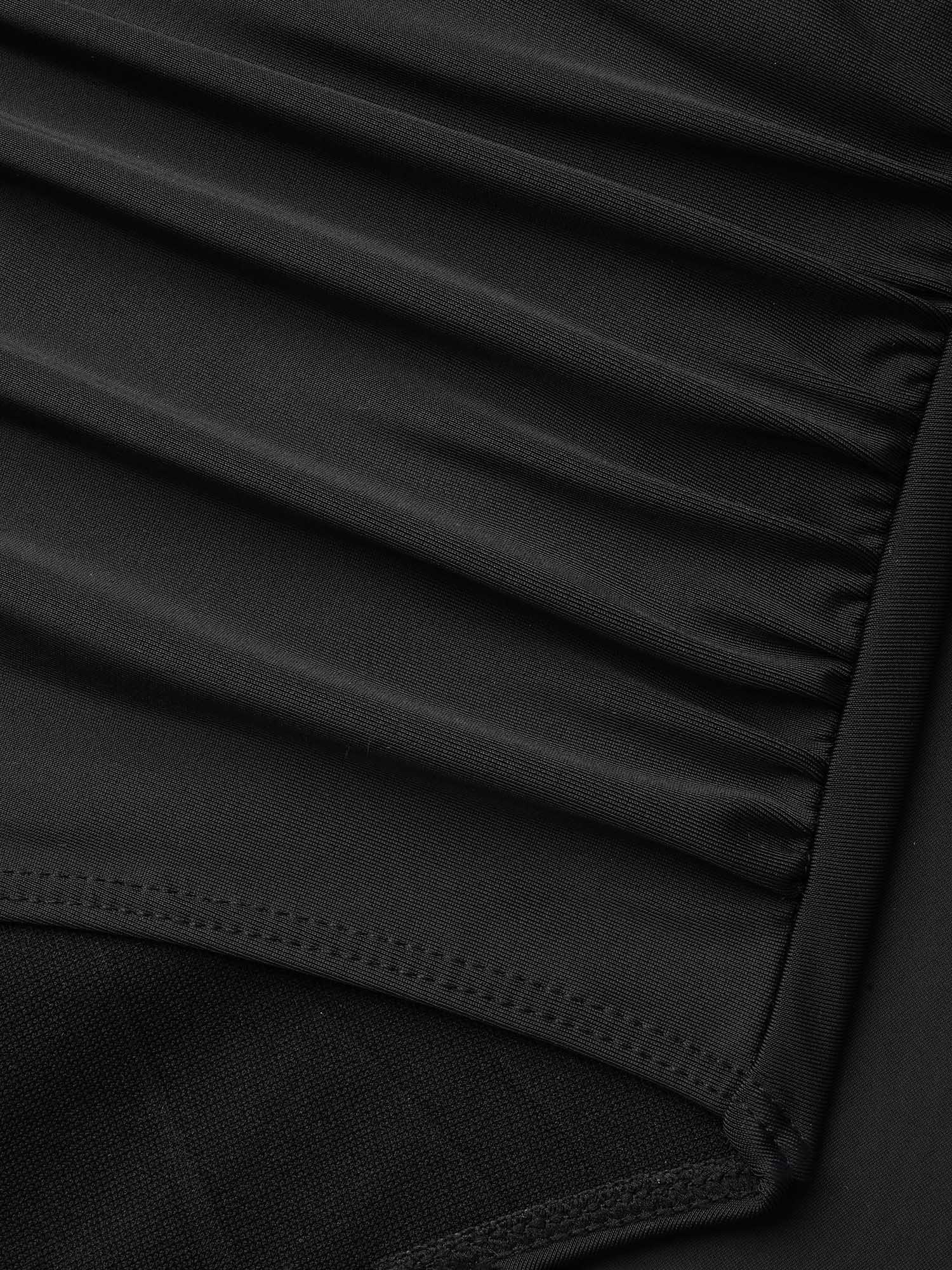 Layered Hips Coverage Slit Swim Skirt