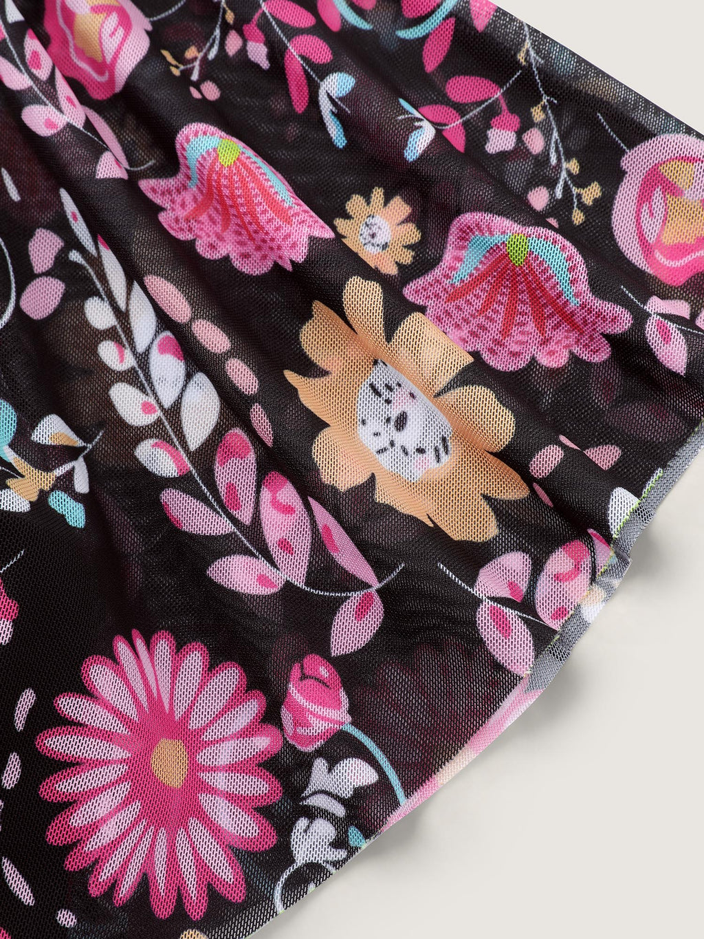 Sarong Set Floral Print One-Piece Swimsuit