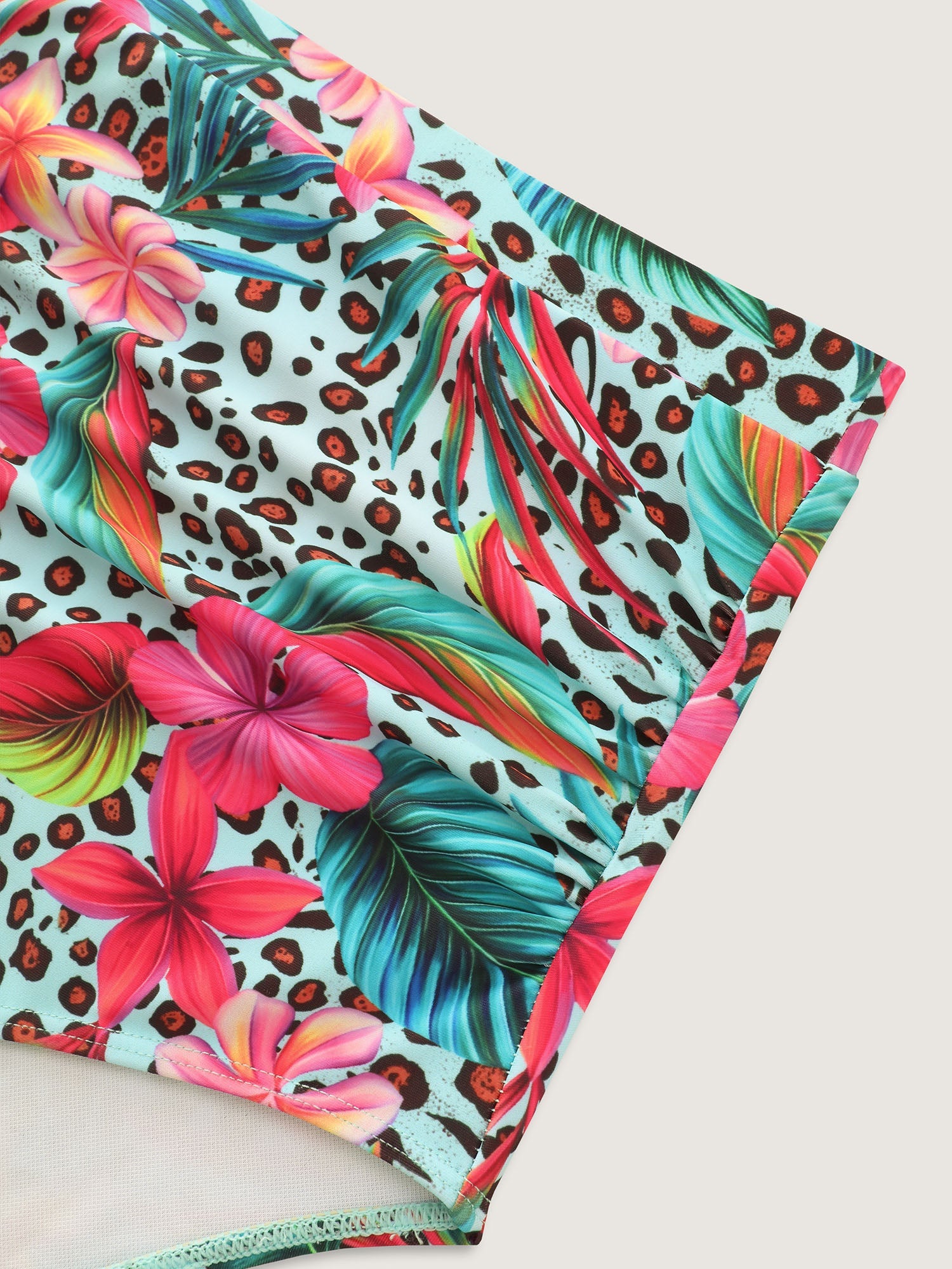 Floral Vibrance High-Waisted Bikini Bottoms