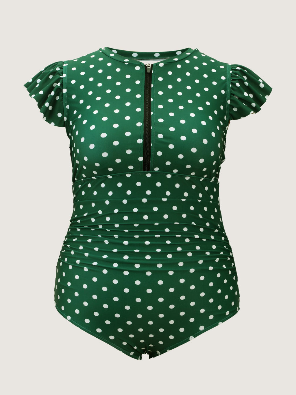 Polka Dots Flutter Sleeve One-Piece Swimsuit