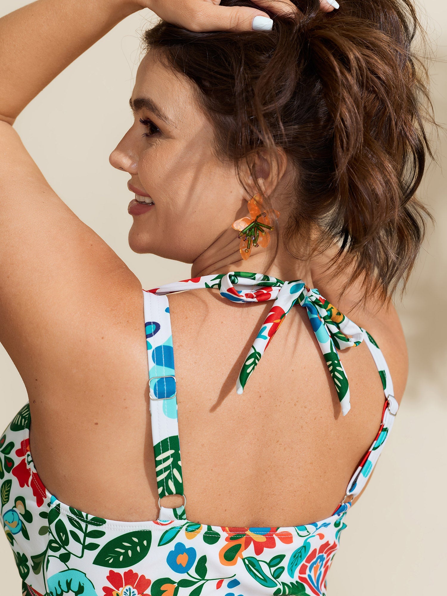 Two-Piece Tummy-Control Sarong Swimsuit