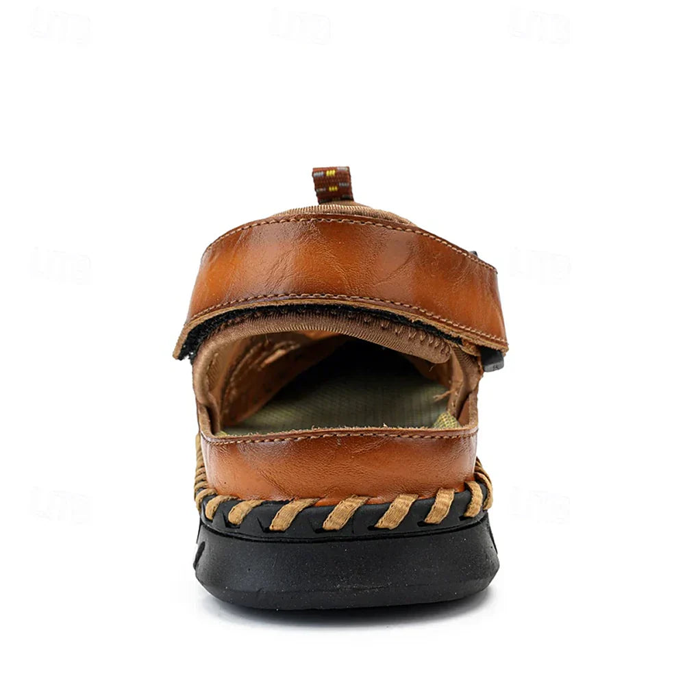Early Summer Kickoff -50% OFF🎁 Closed-Toe Orthopedic Slip-on Shoes, Outdoor Leather Sandals