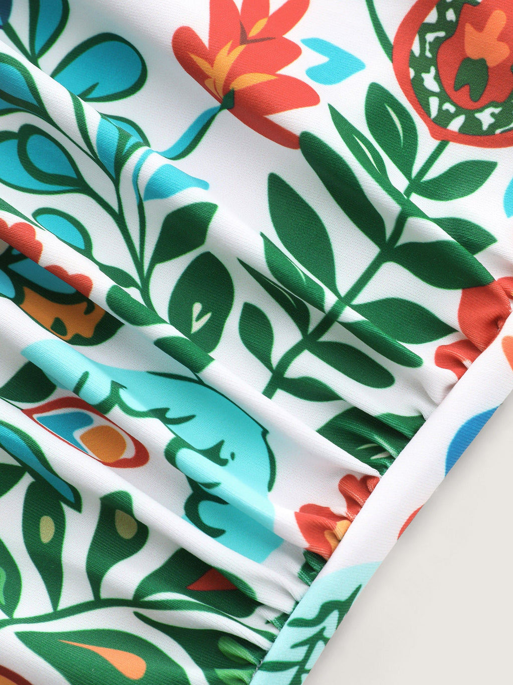Two-Piece Tummy-Control Sarong Swimsuit