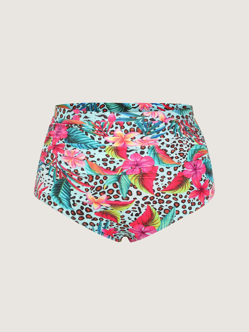 Floral Vibrance High-Waisted Bikini Bottoms