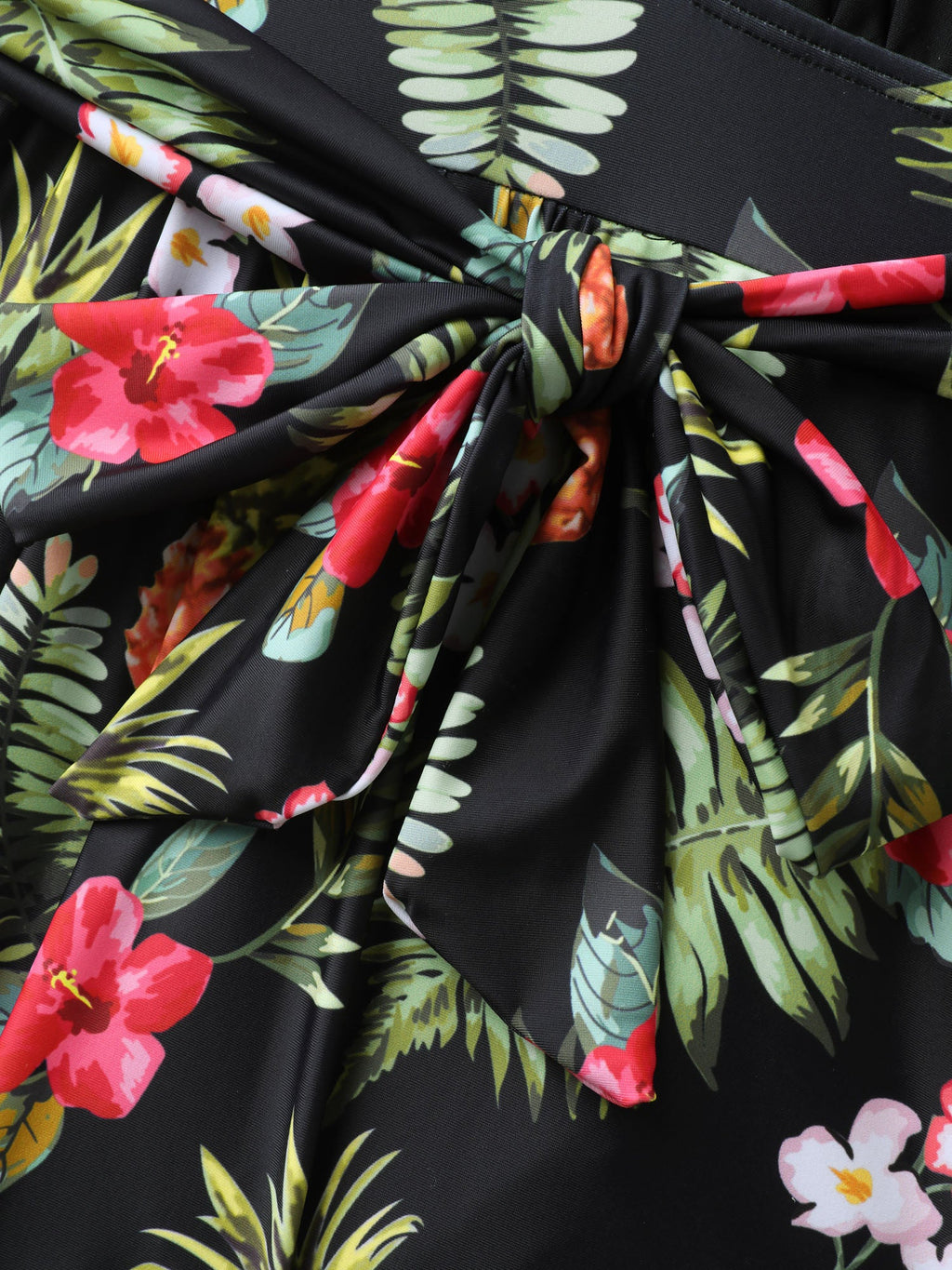 Tropical Floral Pockets One-Piece Swimsuit