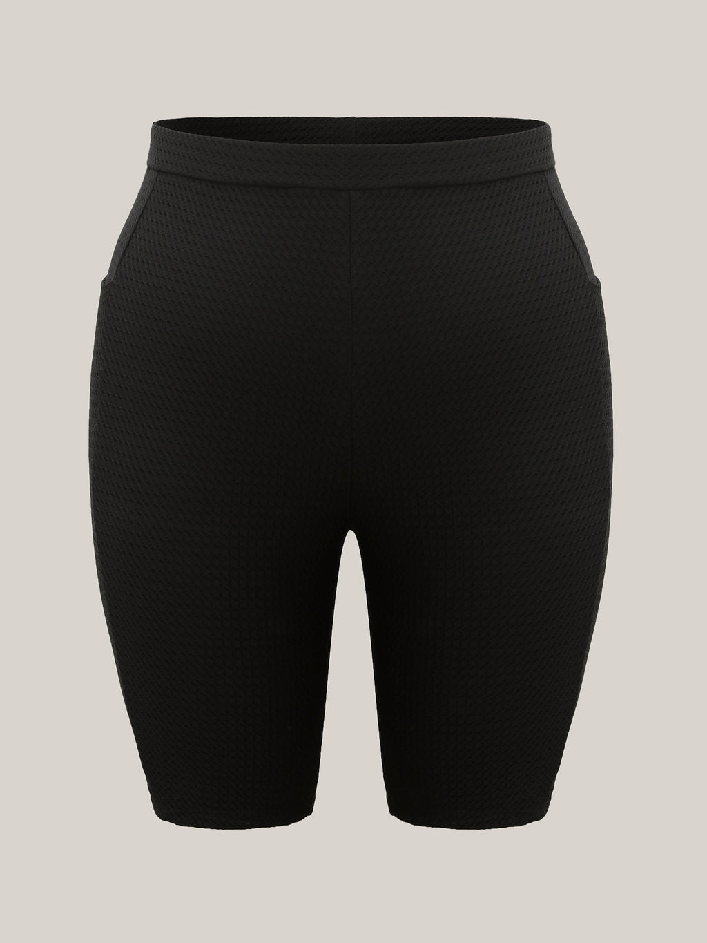 Textured Side Pockets Sculpting Swim Shorts