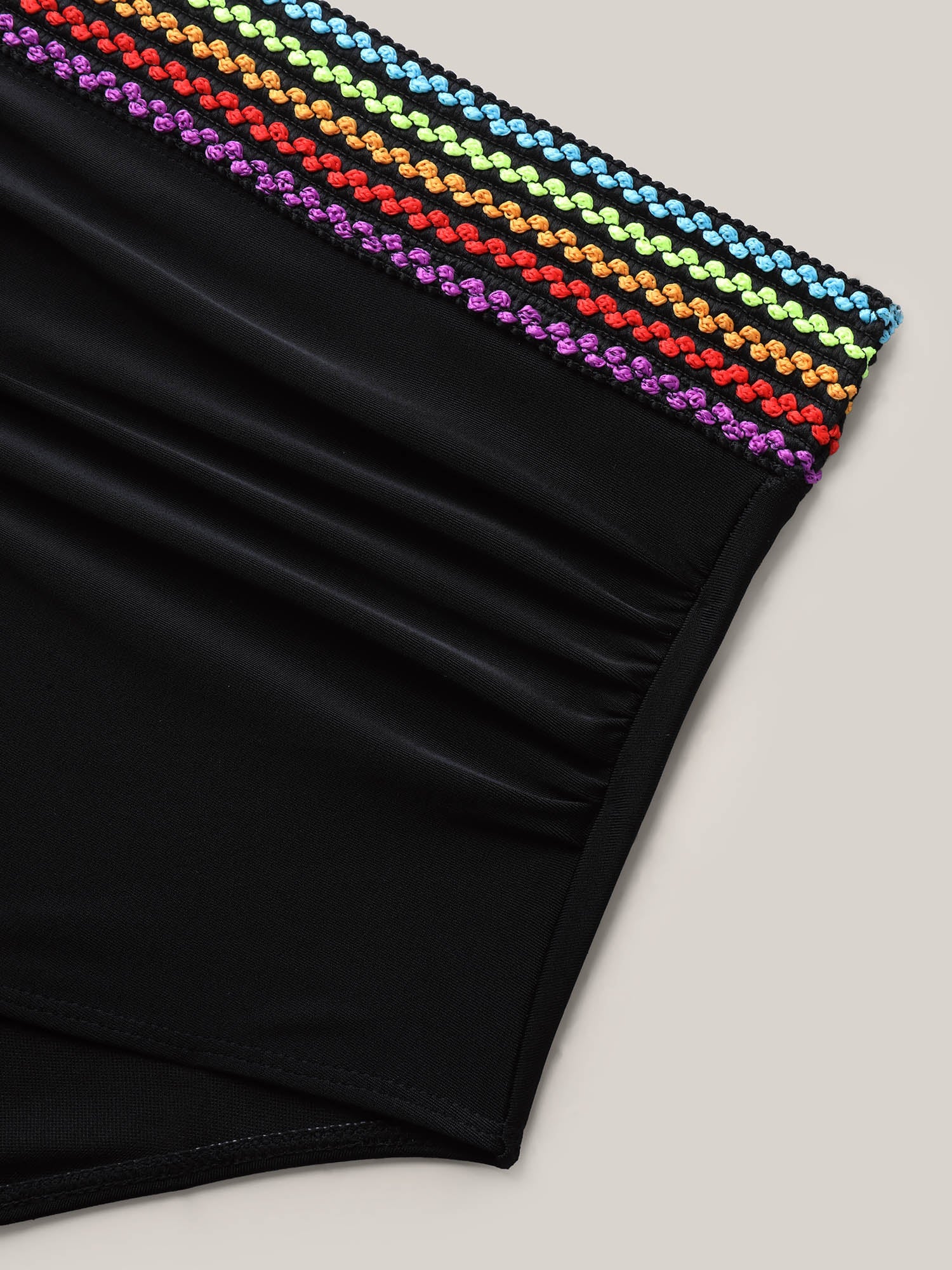 Colorful Webbed Tight-Fit Bikini Bottoms