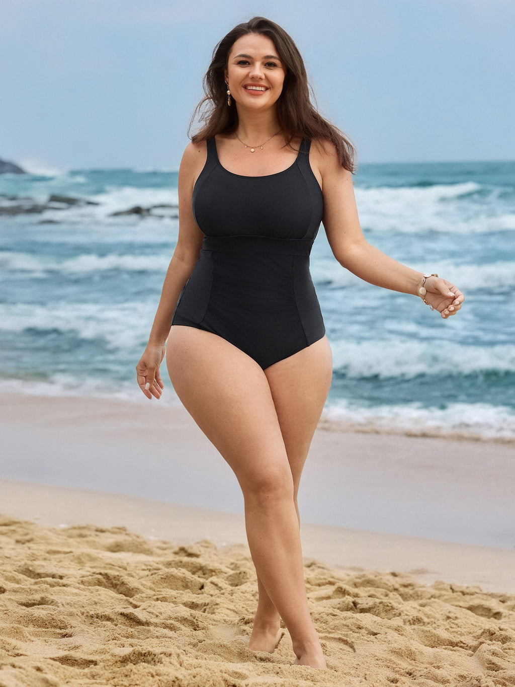 Back-Tie Tummy-Control One-Piece Swimsuit