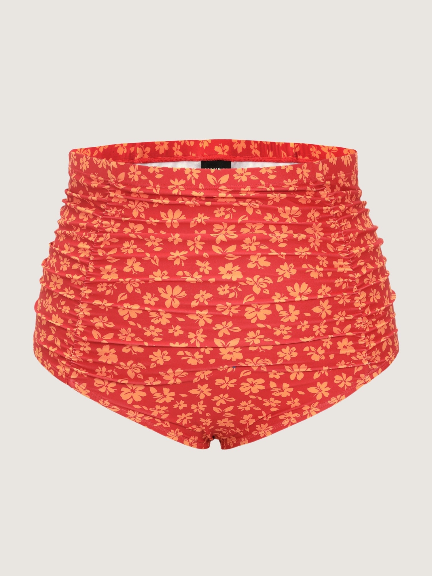Floral Print High Waisted Swim Bottoms