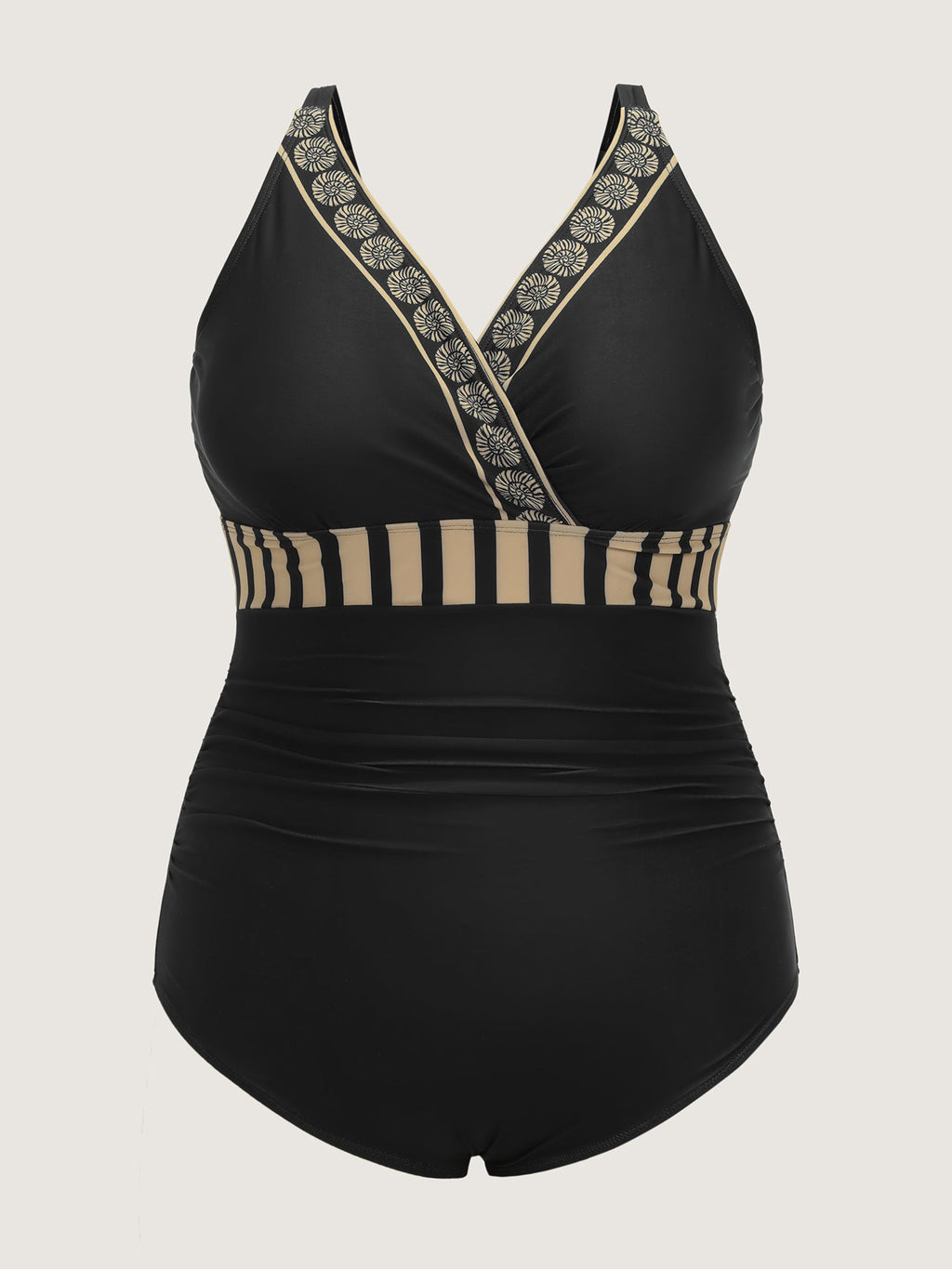 Geometric Print Two-Piece Swimsuit Set