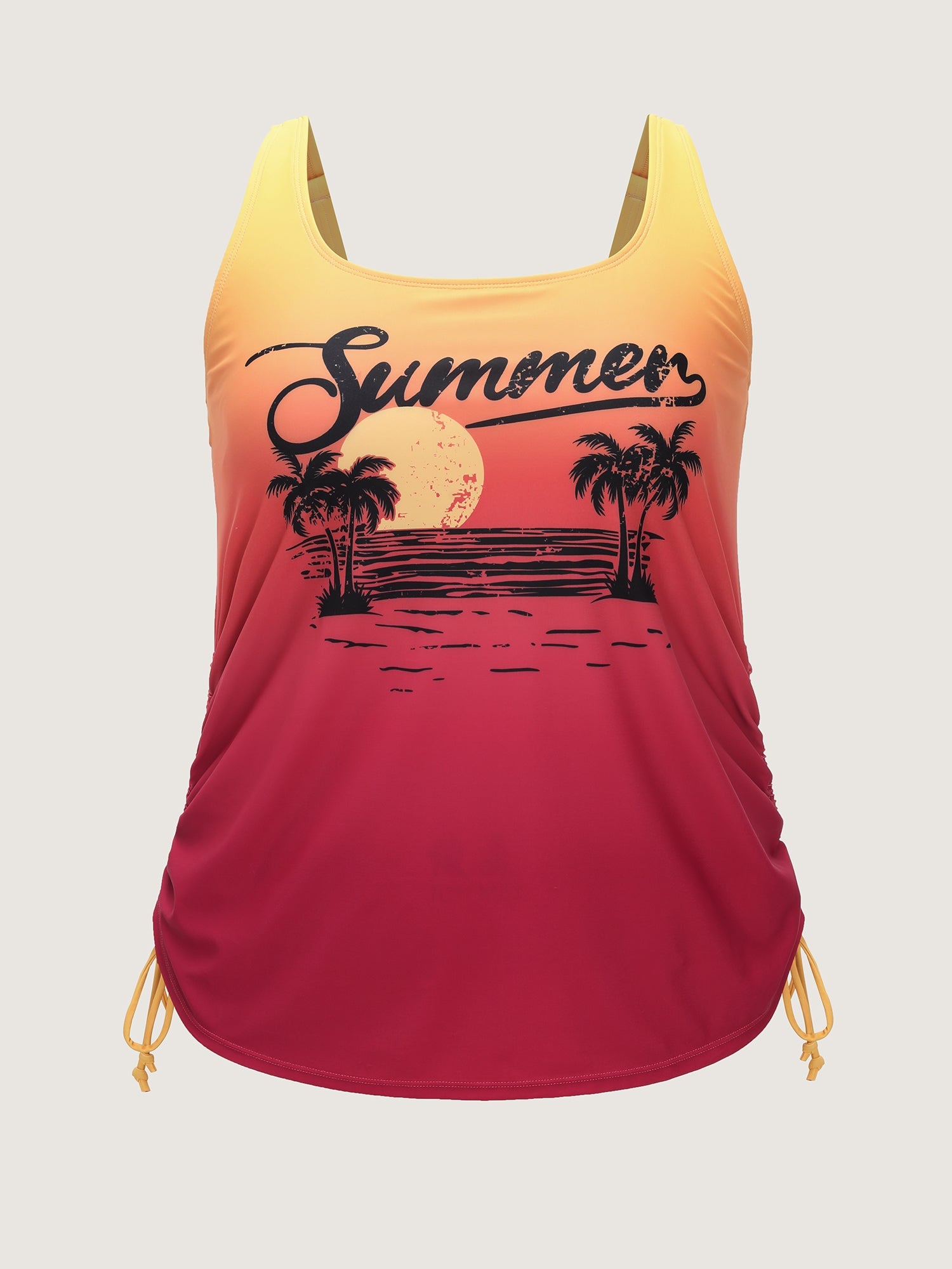 Summer Vibes Ombre Gradient Swim Top