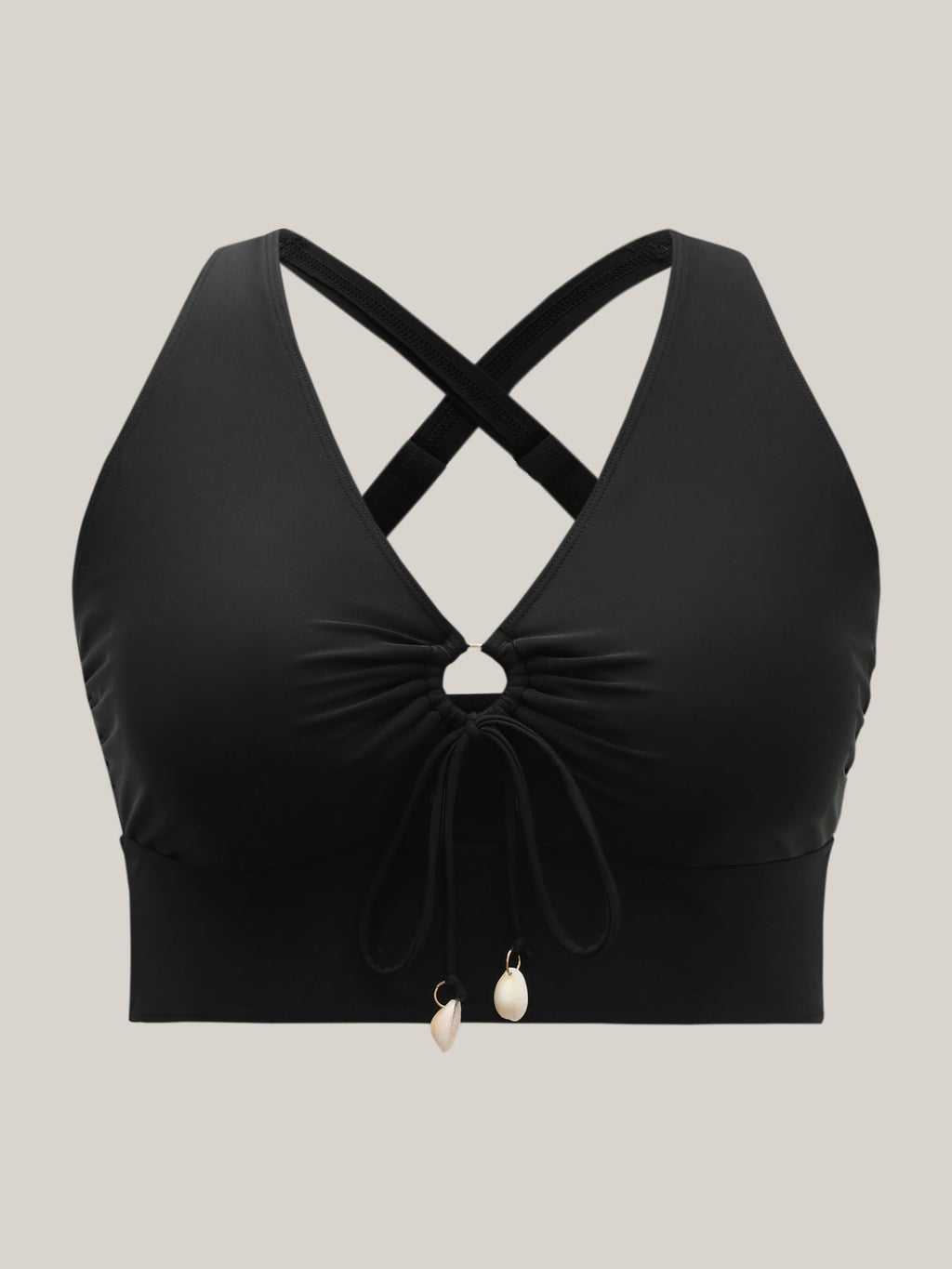 Knotted Keyhole Crossstraps Bikini Top