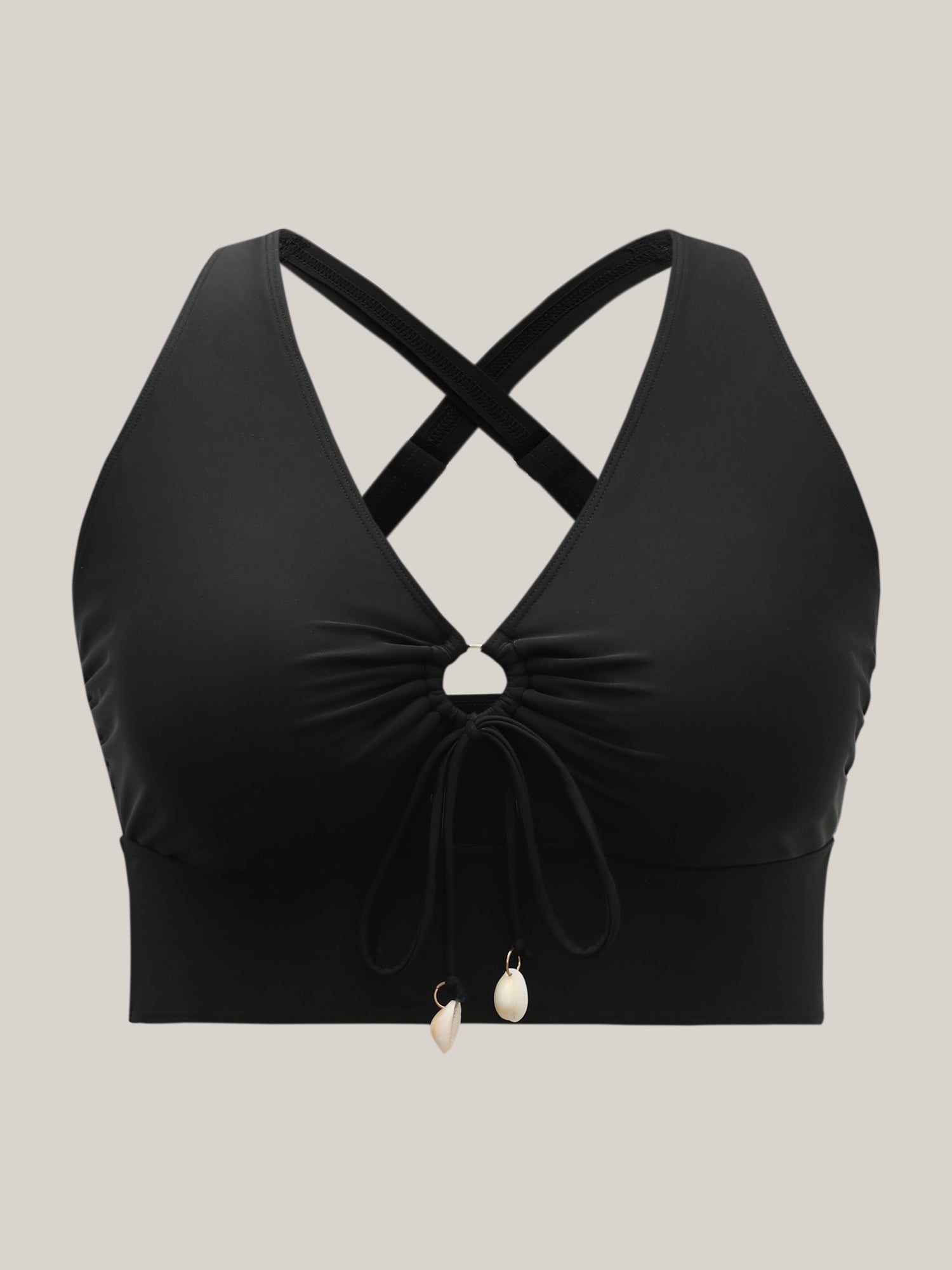 Knotted Keyhole Crossstraps Bikini Top