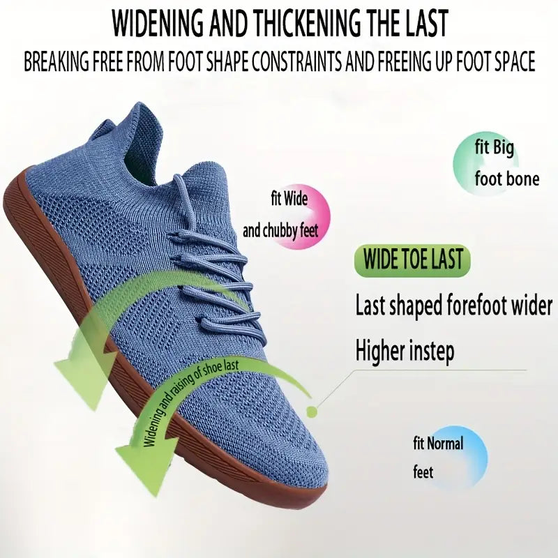 Summer Sale 50%❤️ WideOrthoFit™ Barefoot Slip-on Shoes, Running Walking Sneakers