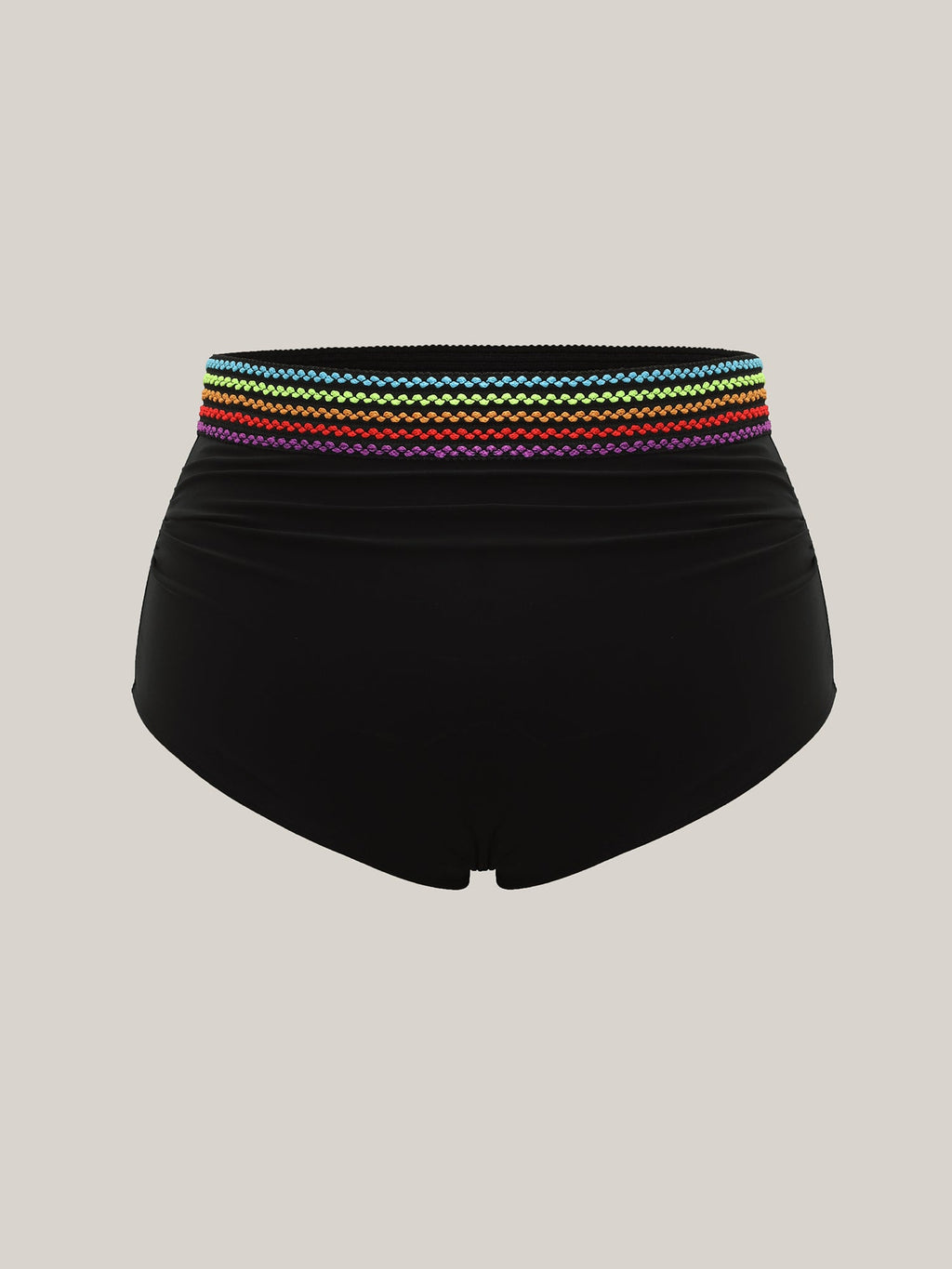 Colorful Webbed Tight-Fit Bikini Bottoms