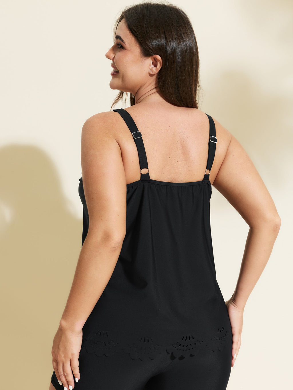 Laser Cut Relaxed-Fit Swim Top