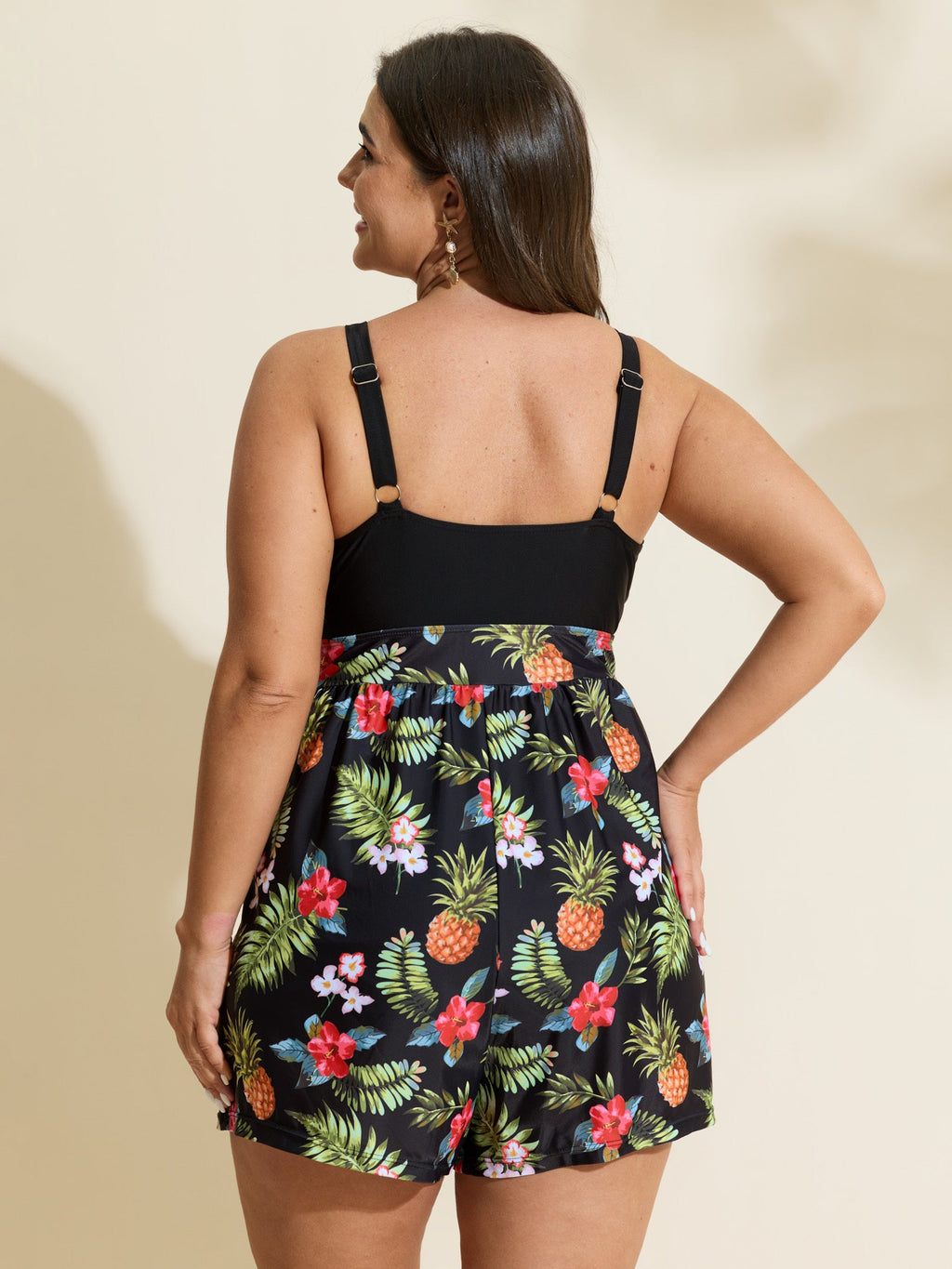 Tropical Floral Pockets One-Piece Swimsuit