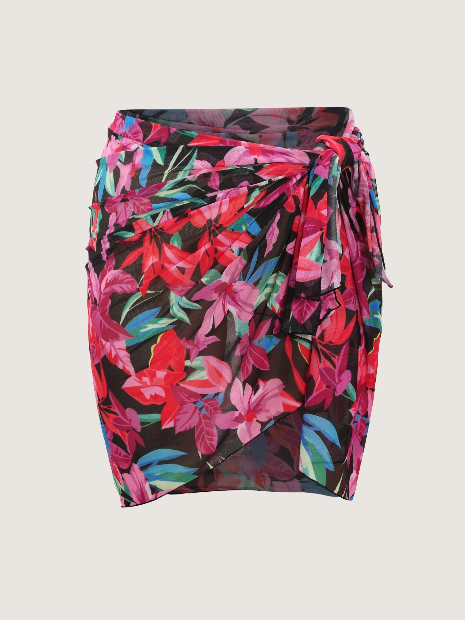Tropical Escape Print Sarong One-Piece Swimsuit