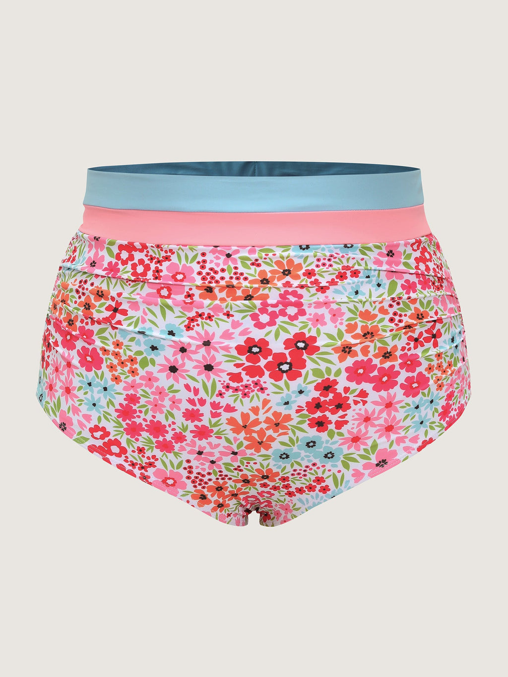 Colorful Floral Print Swim Bottoms