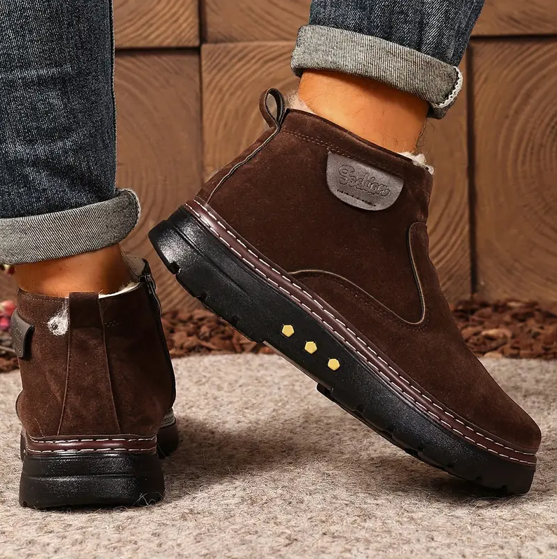ArcticWalk™ Men’s Orthopedic Winter Boots – Cozy Lining & Non-Slip Sole