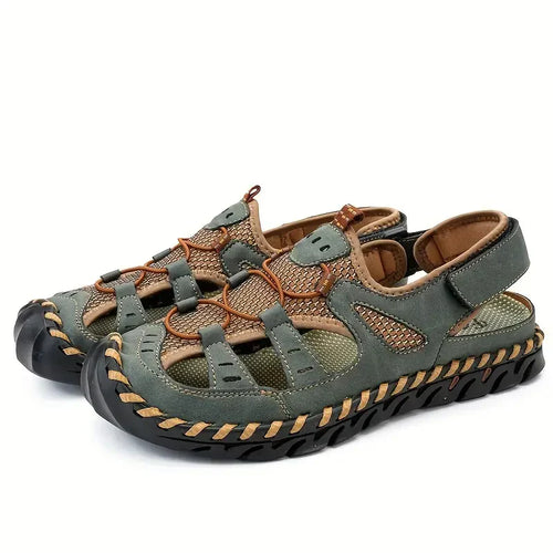 Early Summer Kickoff -50% OFF🎁 Closed-Toe Orthopedic Slip-on Shoes, Outdoor Leather Sandals