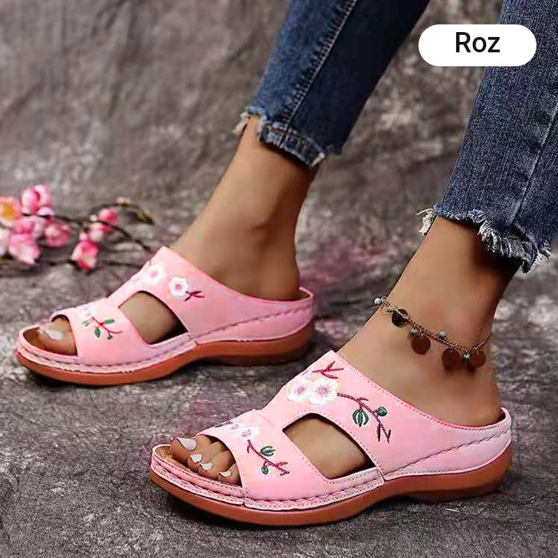 Women's Comfortable Open-Toe Platform Slippers