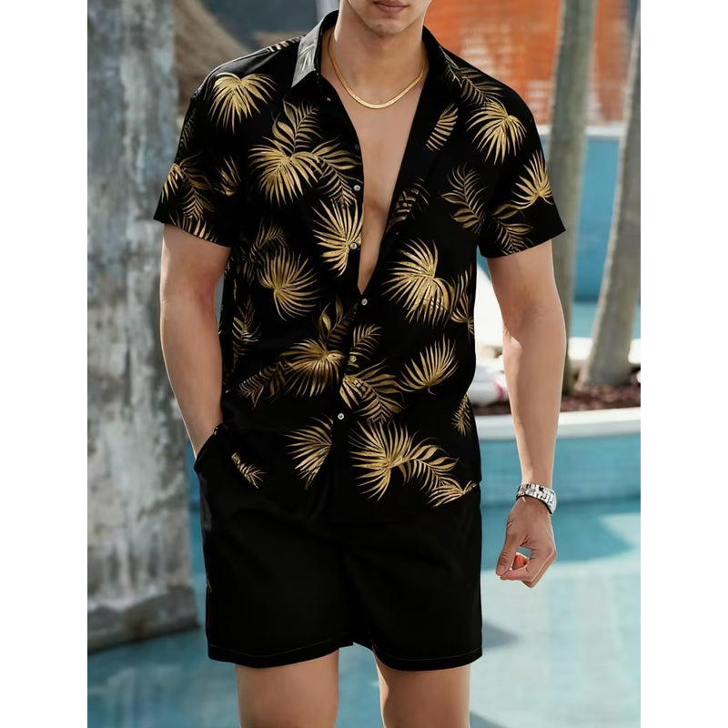 🌴Men's Hawaiian Shirt & Shorts 2-Piece Set👕