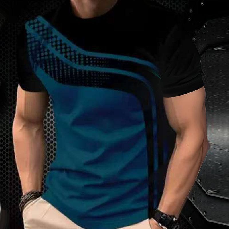 👕 LIMITED-TIME 50% OFF! ✨ Men's Color-Block Crew Neck T-Shirt – Modern, Casual, Comfortable 🧢