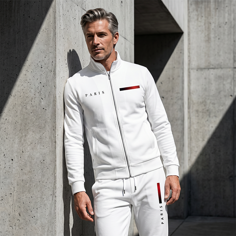 🧥 LIMITED-TIME 50% OFF! ✨ Men's Printed Zip Jacket & Pants Set – Complete, Soft, Casual 🎨
