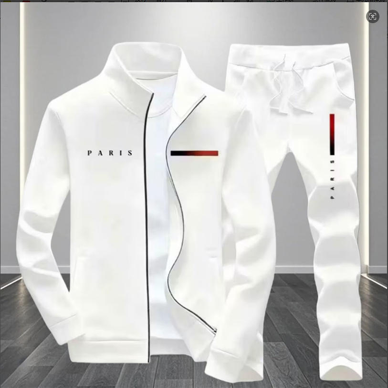 🧥 LIMITED-TIME 50% OFF! ✨ Men's Printed Zip Jacket & Pants Set – Complete, Soft, Casual 🎨
