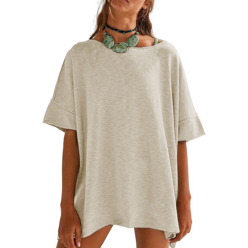 👕 LIMITED-TIME 50% OFF! ✨ Women's Loose Boat Neck Top – Oversized, Soft, 6 Colors 🍂