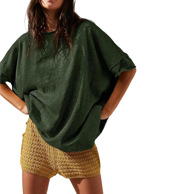 👕 LIMITED-TIME 50% OFF! ✨ Women's Loose Boat Neck Top – Oversized, Soft, 6 Colors 🍂