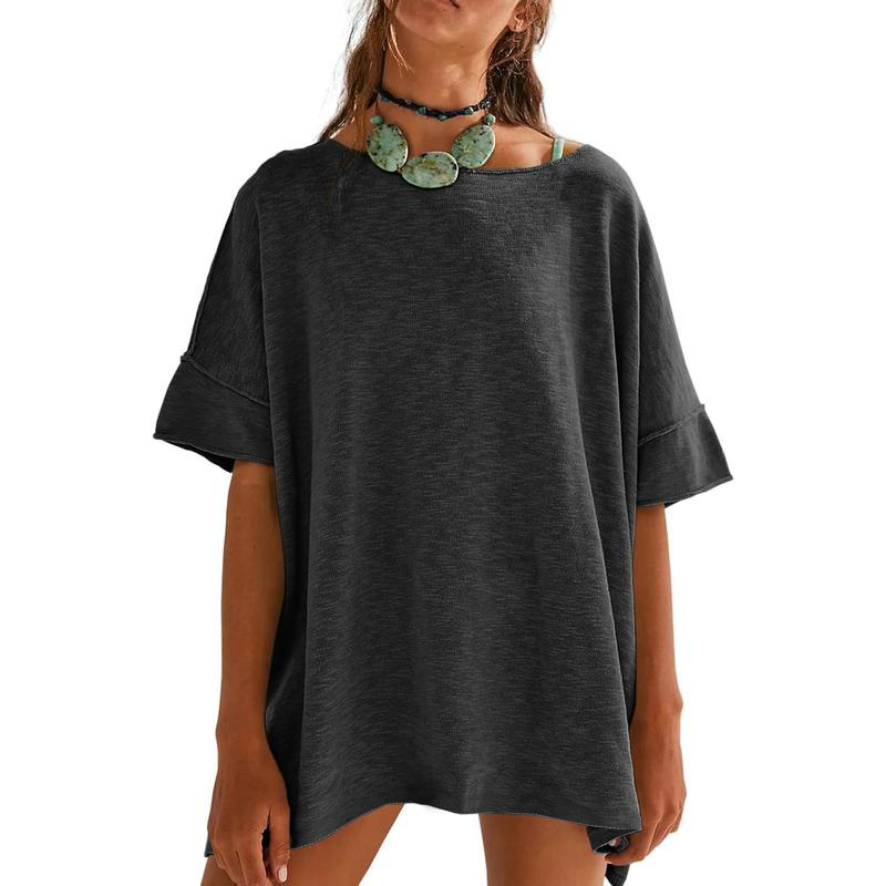 👕 LIMITED-TIME 50% OFF! ✨ Women's Loose Boat Neck Top – Oversized, Soft, 6 Colors 🍂
