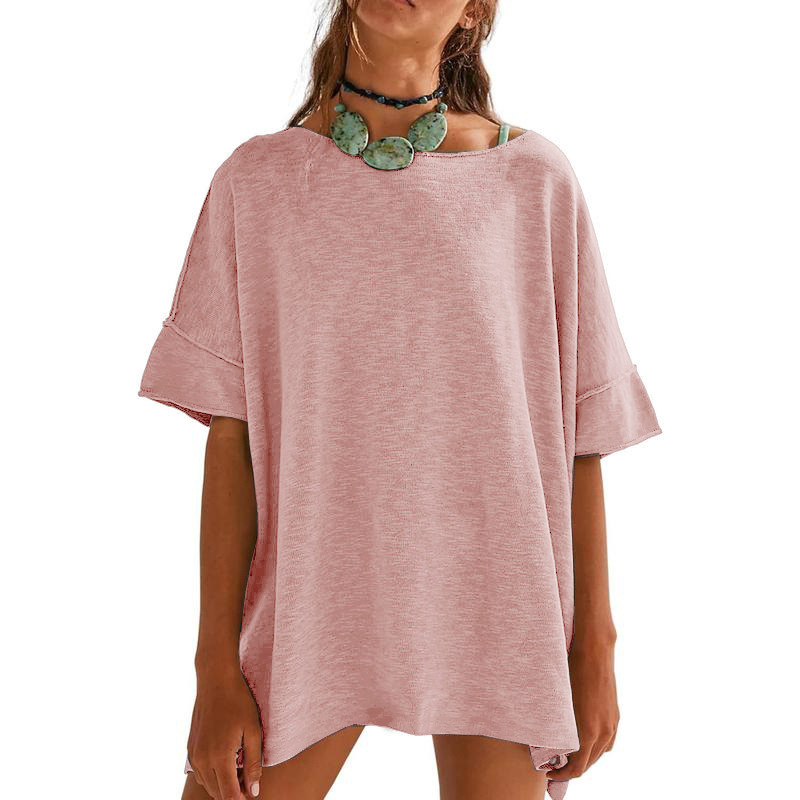👕 LIMITED-TIME 50% OFF! ✨ Women's Loose Boat Neck Top – Oversized, Soft, 6 Colors 🍂