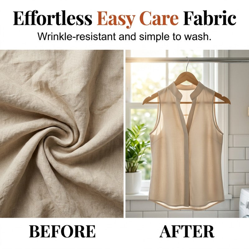 Summer Sleeveless Stand Collar V-Neck Top