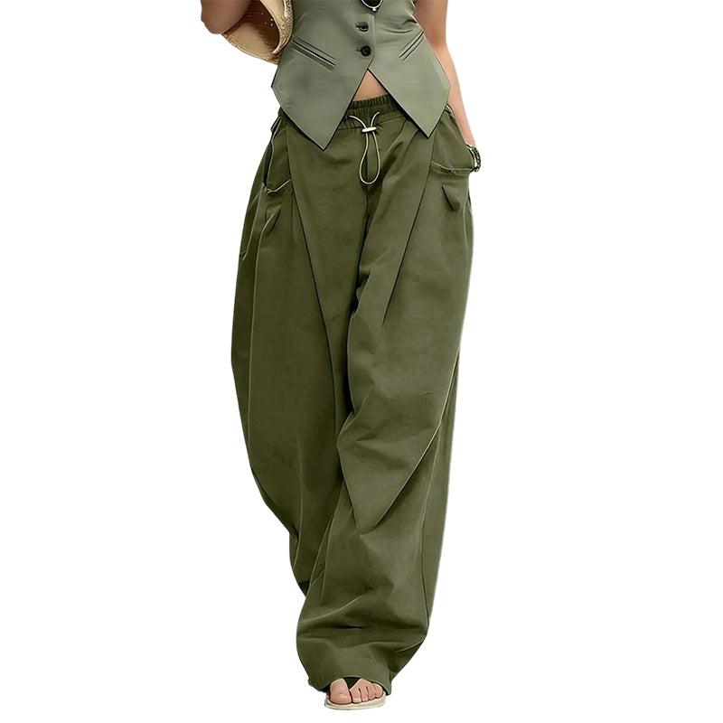 Voluminous Pleated Lantern Trousers
