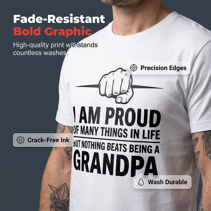 Proud Grandpa Graphic Print T-Shirt