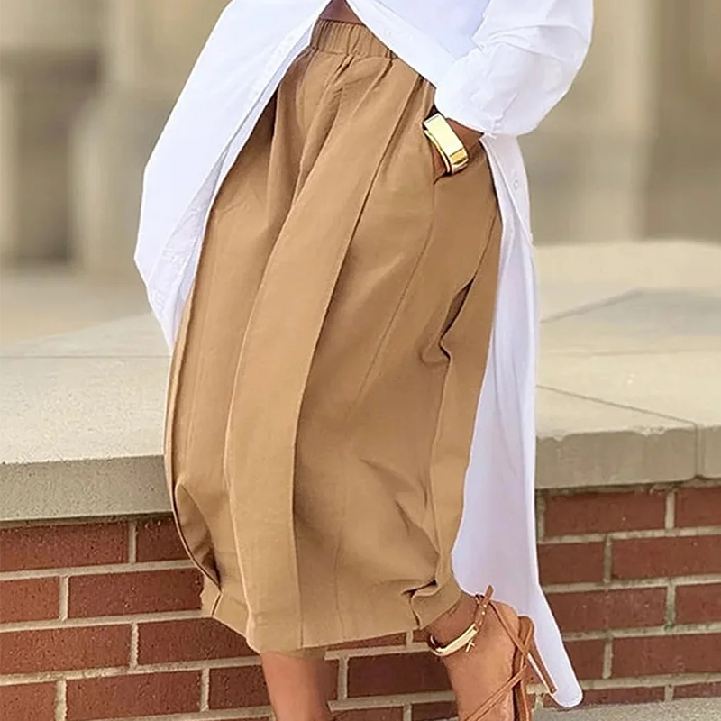 👖 50% OFF NOW!✨ Women's Pleated Wide-Leg Pants – Elastic Waist & Cropped – Chic & Comfy 🌿
