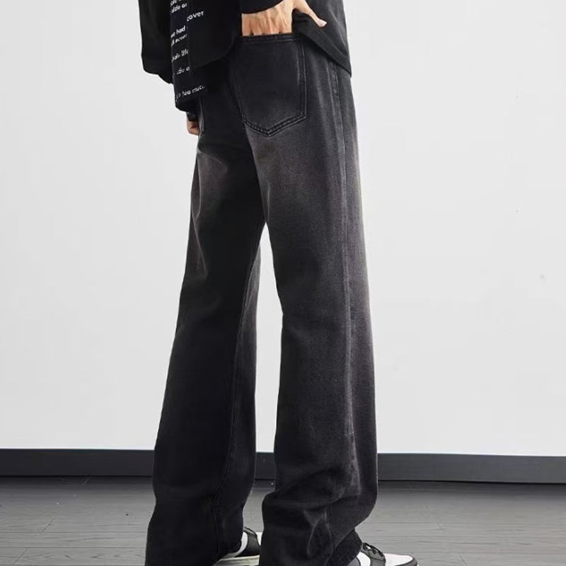 Men's Vintage Wash Wide-Leg Jeans