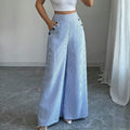 ⏳Time-Limited Special⏰High-Waist Striped Wide-Leg Trousers