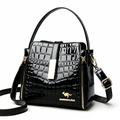 👜 LIMITED-TIME 50% OFF! ✨ Glossy Crocodile Pattern Women's Handbag – Structured, Gold Hardware, Spacious & Chic 💼
