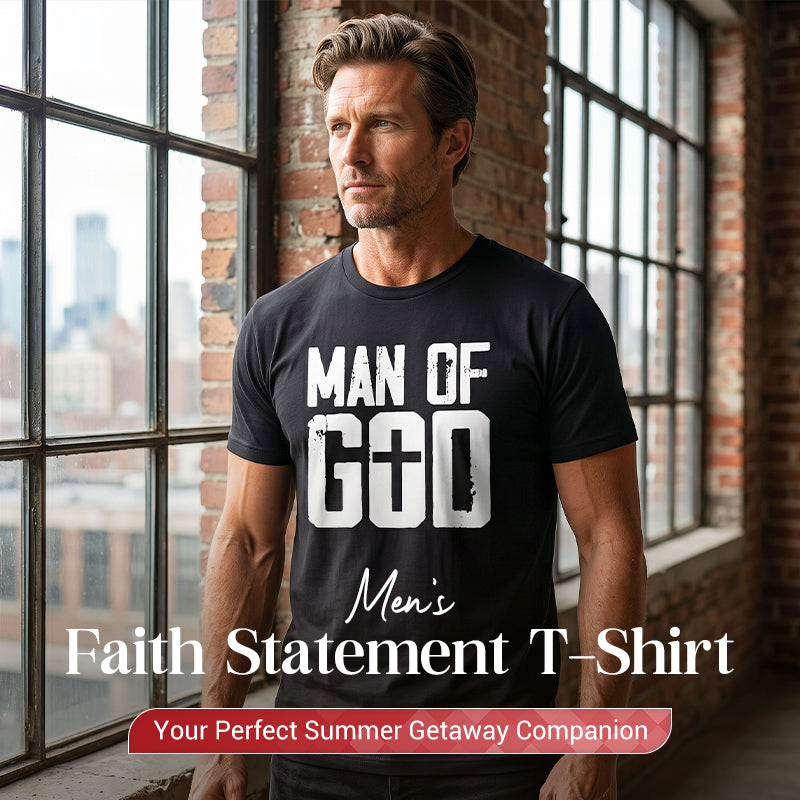 ✝️ LIMITED-TIME 50% OFF! ✨ Men's Faith Statement T-Shirt – Inspirational, Comfortable, Versatile 🙏