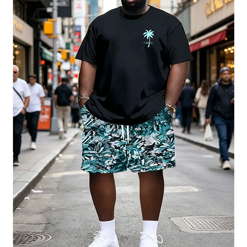 Men's Summer Print Top & Shorts Set