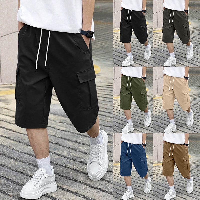 🩳 50% OFF NOW! 🔥 Men's Casual Cargo Shorts with Drawstring – Lightweight, multi-pockets & elastic waist – perfect for hiking, travel or hot summer days ☀️