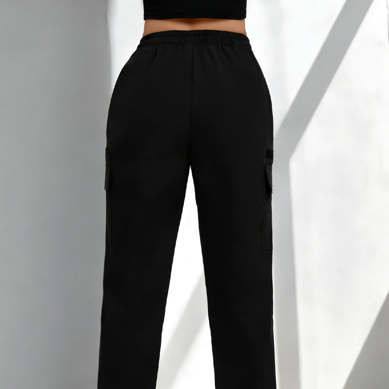 Women's Drawstring Cargo Pants with Pockets