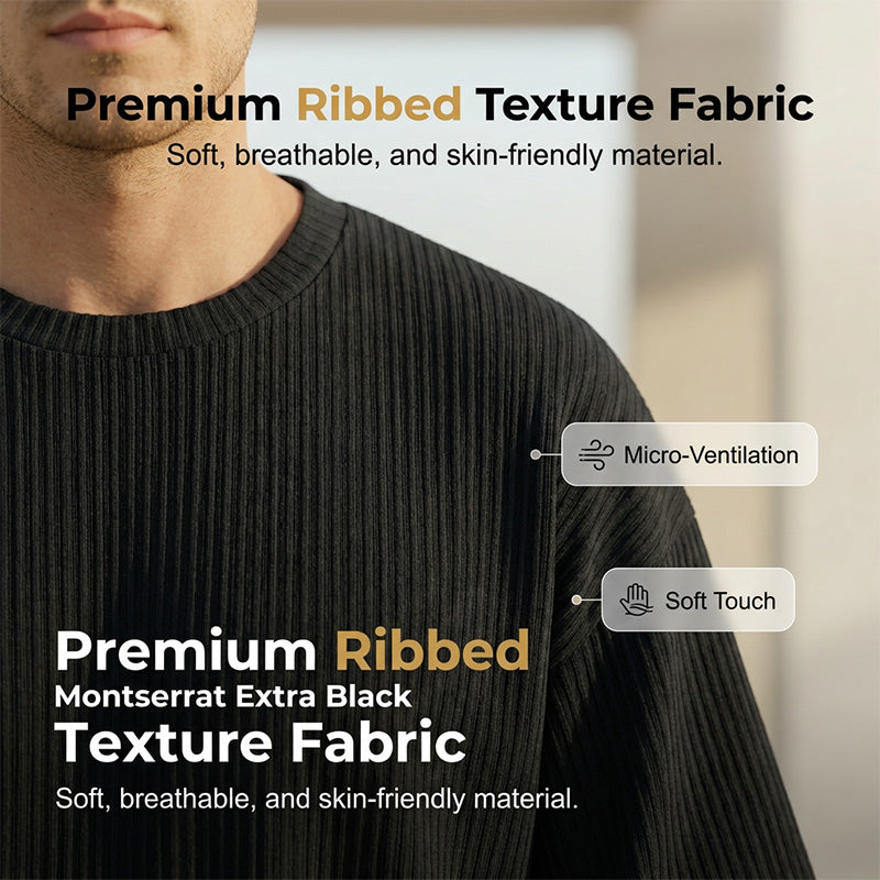 🏀 LIMITED-TIME 50% OFF! ✨ Men's Pleated Tracksuit – Ribbed, Wrinkle-Resistant, Lounge Set 🍂