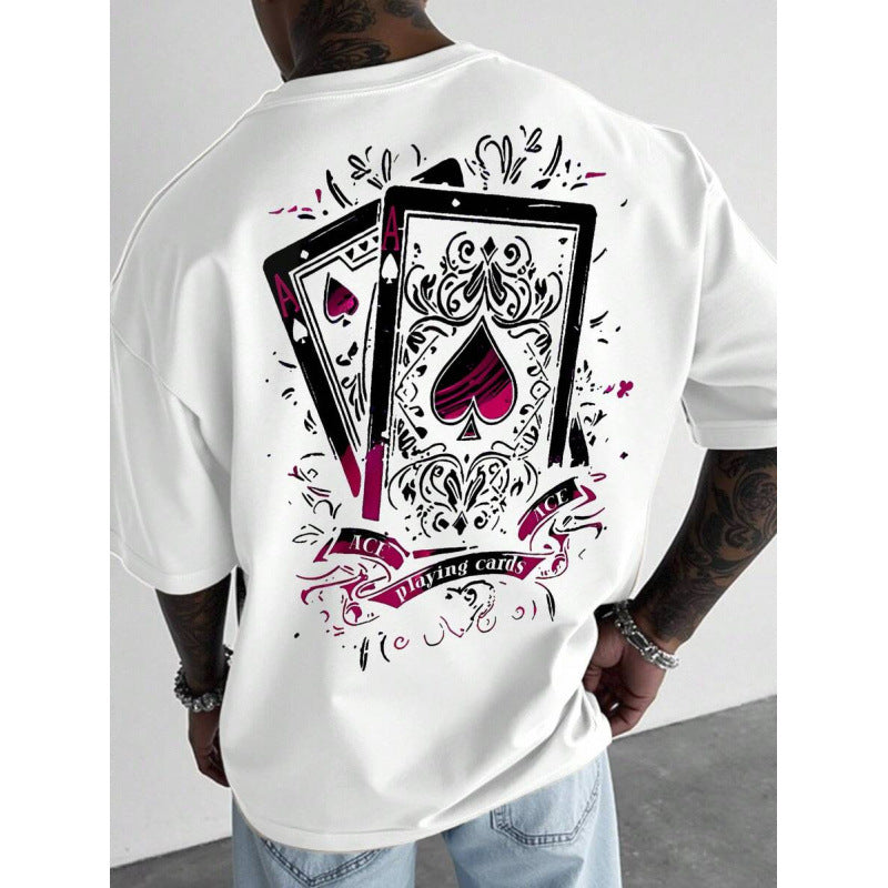 🃏 LIMITED-TIME 50% OFF! ✨ Men's Playing Card Graphic T-Shirt – Cotton, Casual, Statement Tee 🃁